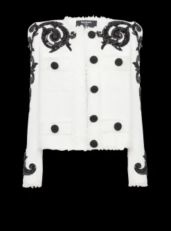 Women Balmain Paisley Tweed Jacket