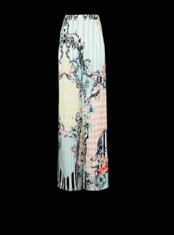 Women Balmain Palazzo Trousers With Baroque Print