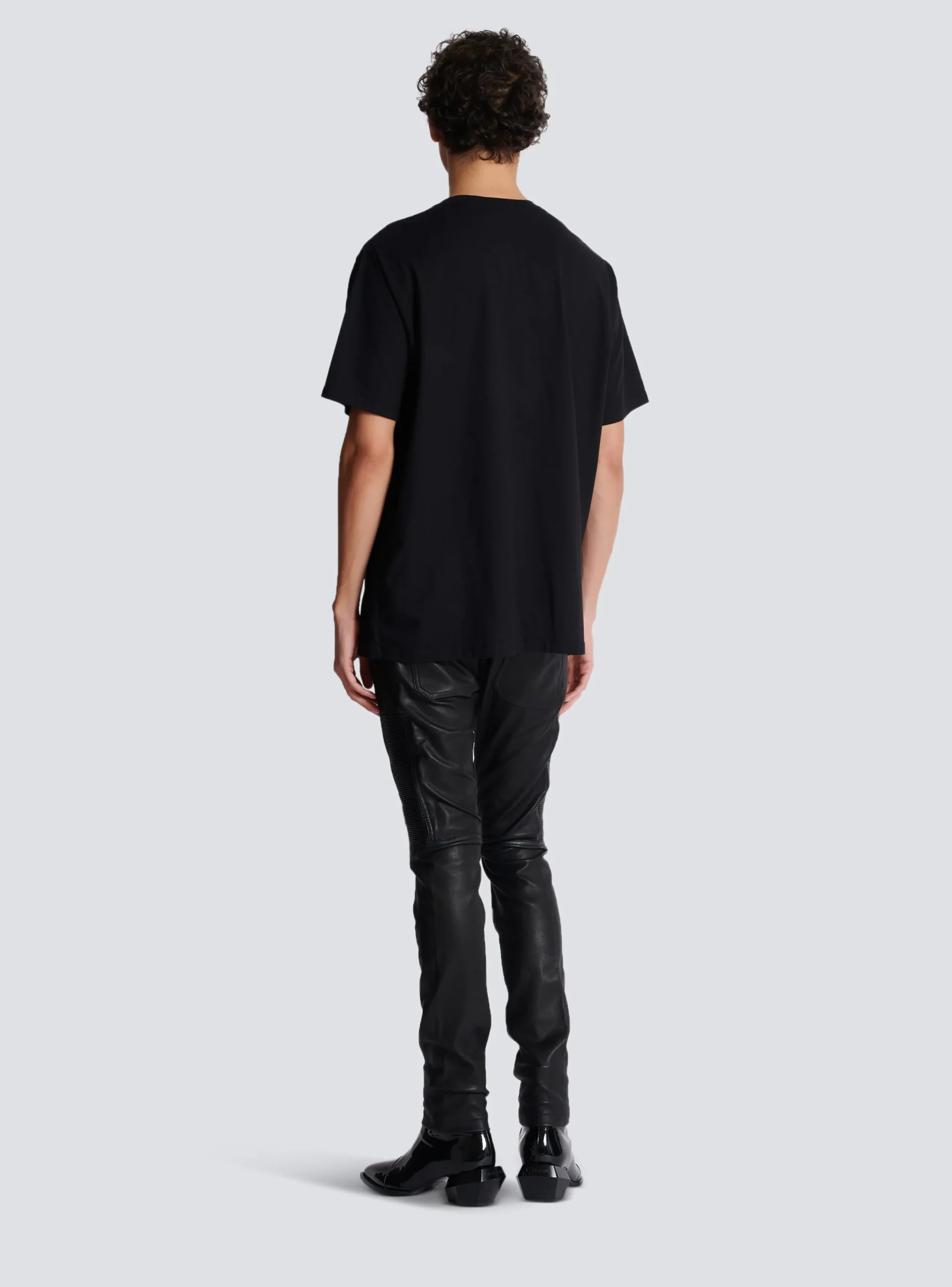 Balmain Palm Tree Embroidered T-shirt