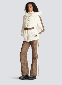 Women Balmain PB Down Jacket With Belt