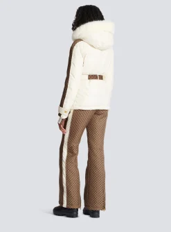 Women Balmain PB Down Jacket With Belt