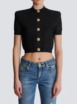 Women Balmain PB Labyrinth Knit Cardigan