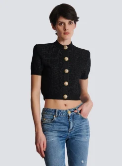 Women Balmain PB Labyrinth Knit Cardigan