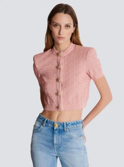 Women Balmain PB Labyrinth Knit Cardigan