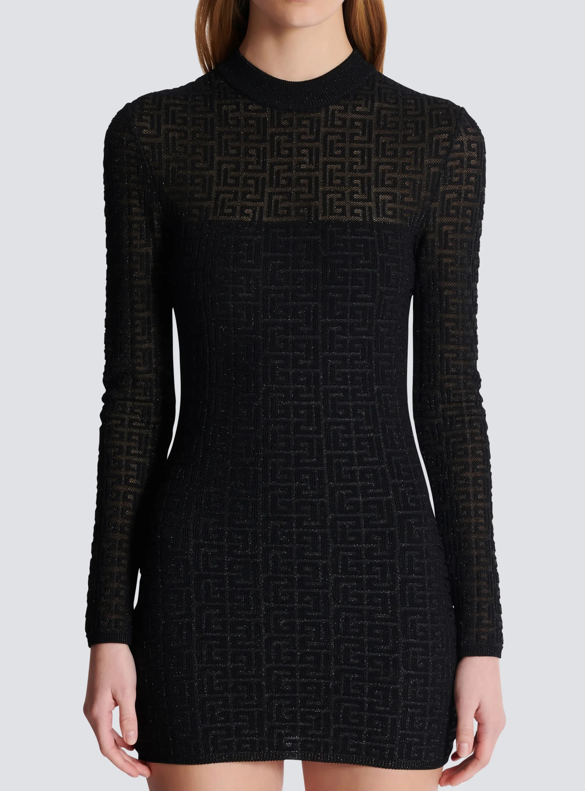 Women Balmain PB Labyrinth Knit Dress