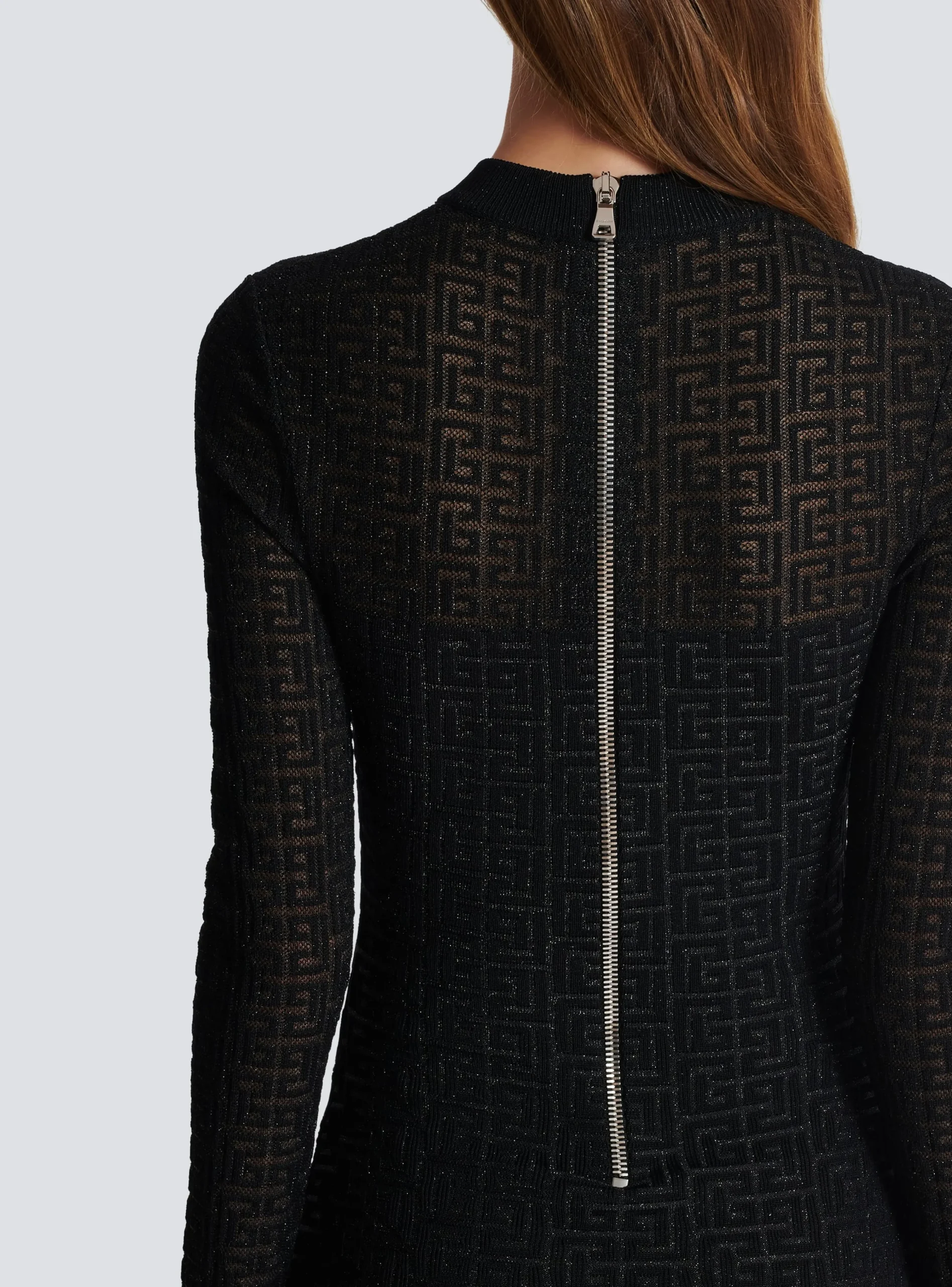 Women Balmain PB Labyrinth Knit Dress