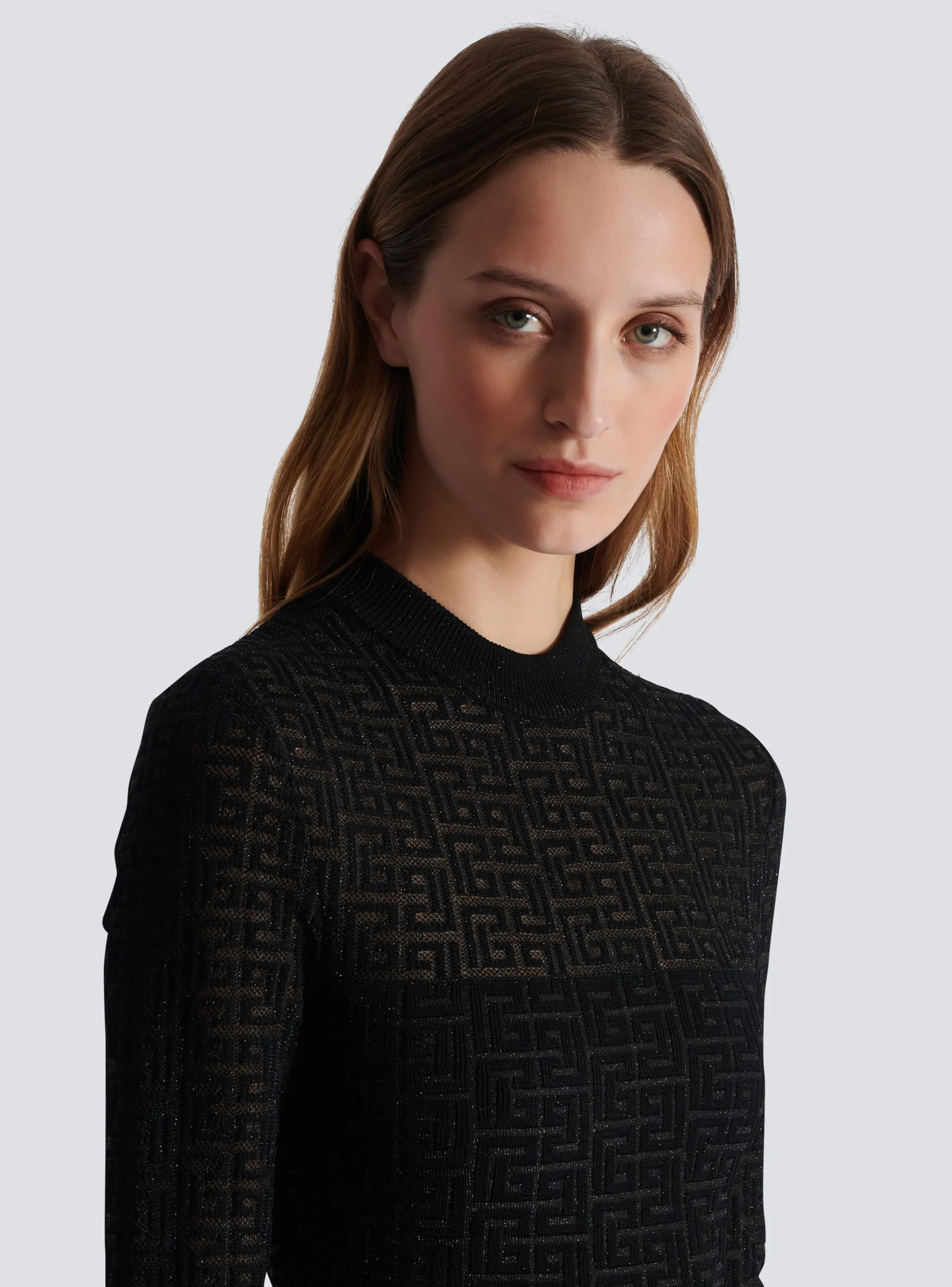 Women Balmain PB Labyrinth Knit Dress