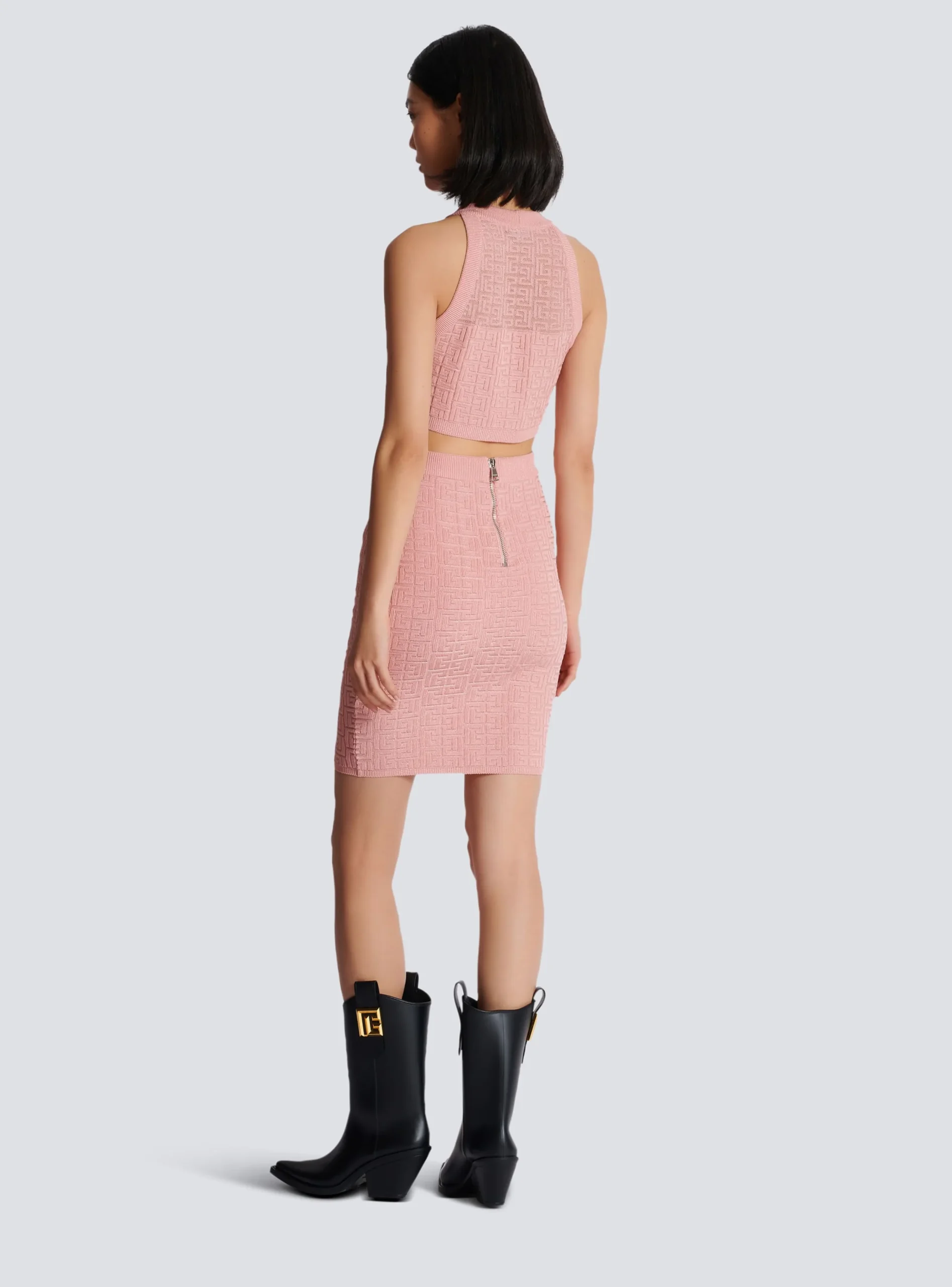 Women Balmain PB Labyrinth Knit Top