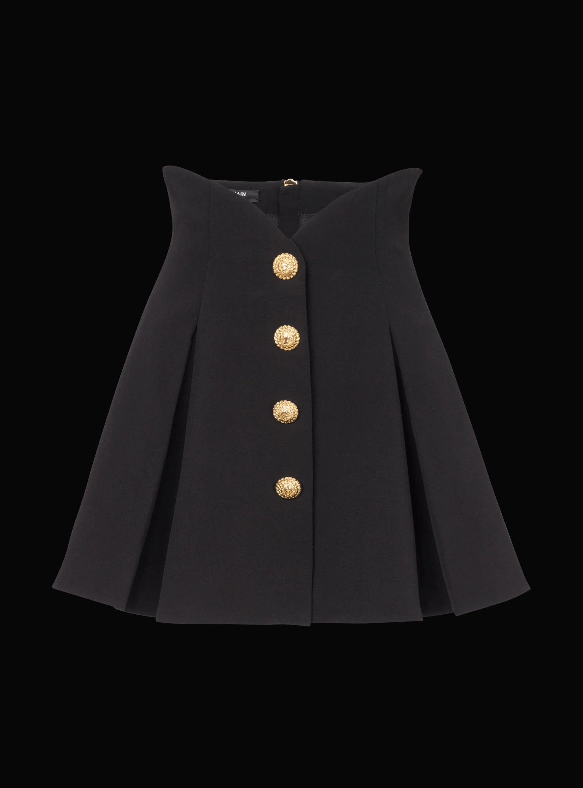 Women Balmain Pleated Crepe Tulip Skirt