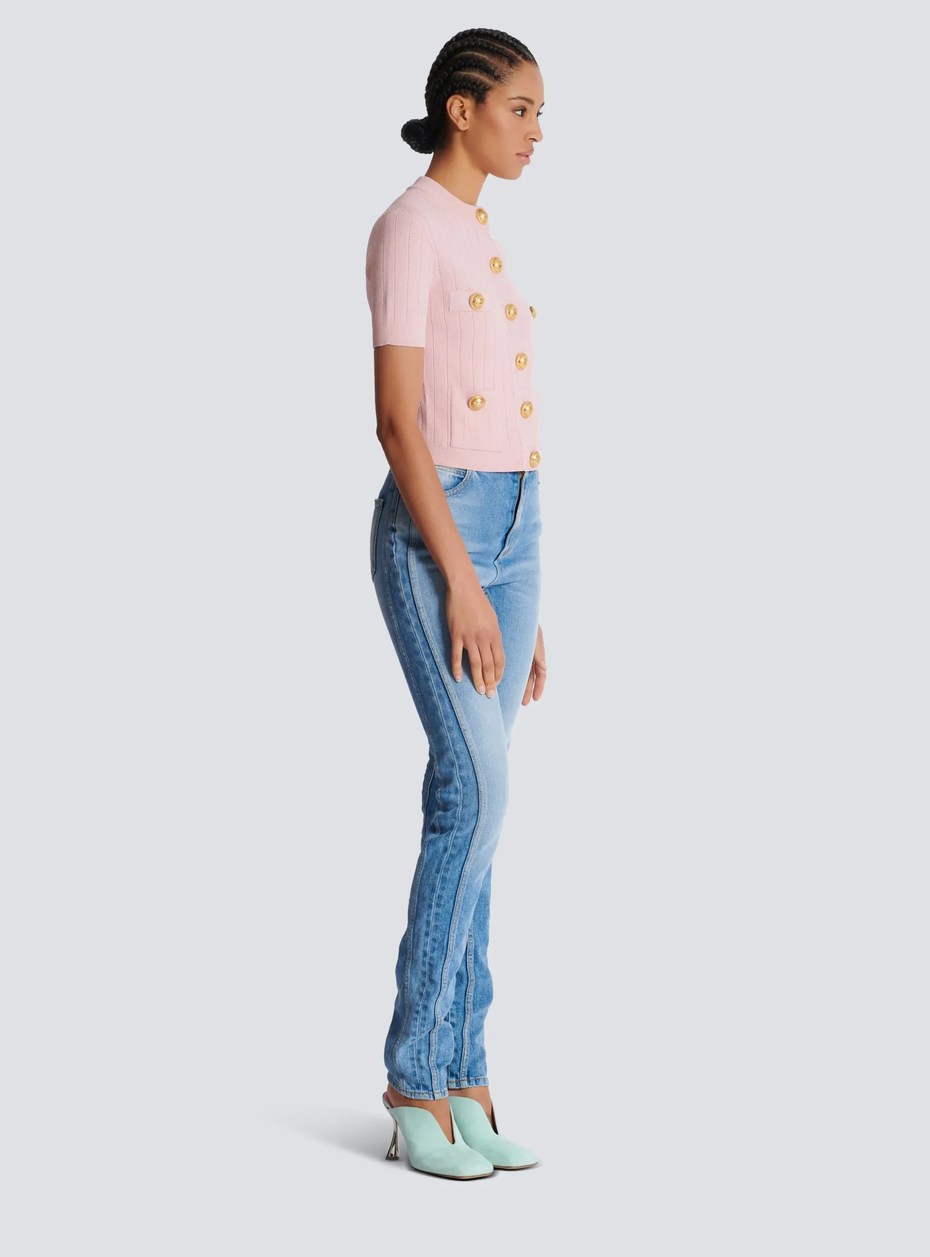 Women Balmain 4-pocket Knitted Cardigan