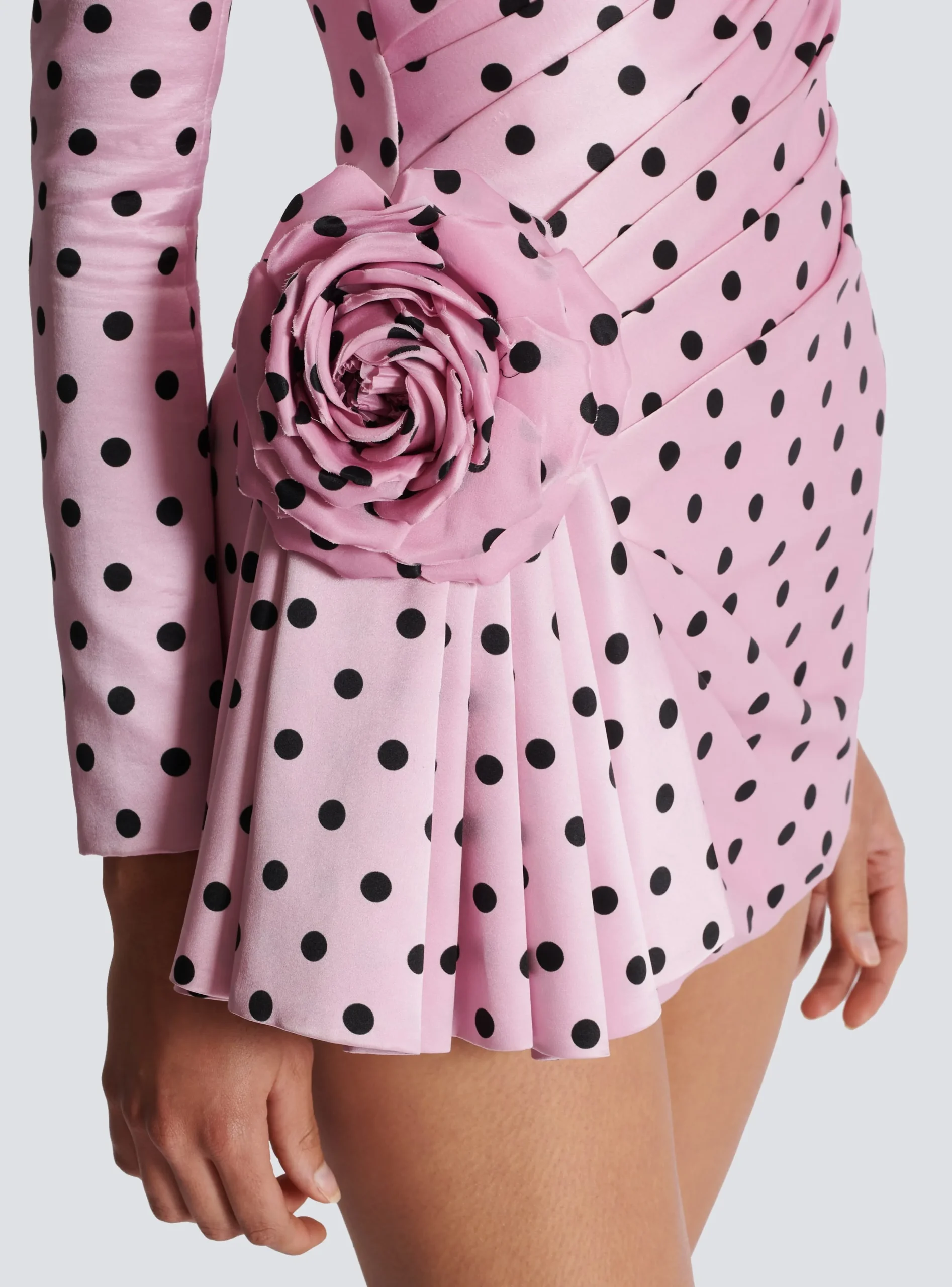 Women Balmain Polka Dots Short Printed Dress