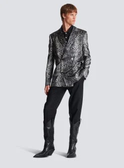 Balmain Printed Silk Blazer