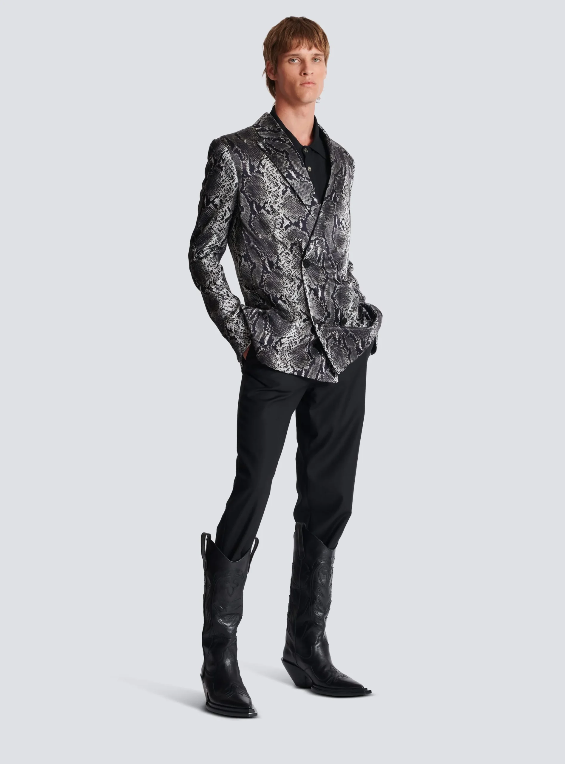 Balmain Printed Silk Blazer
