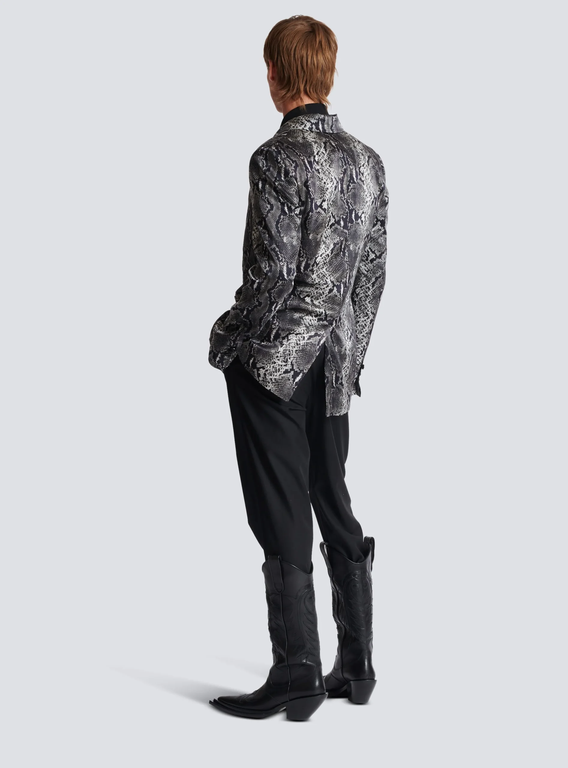 Balmain Printed Silk Blazer