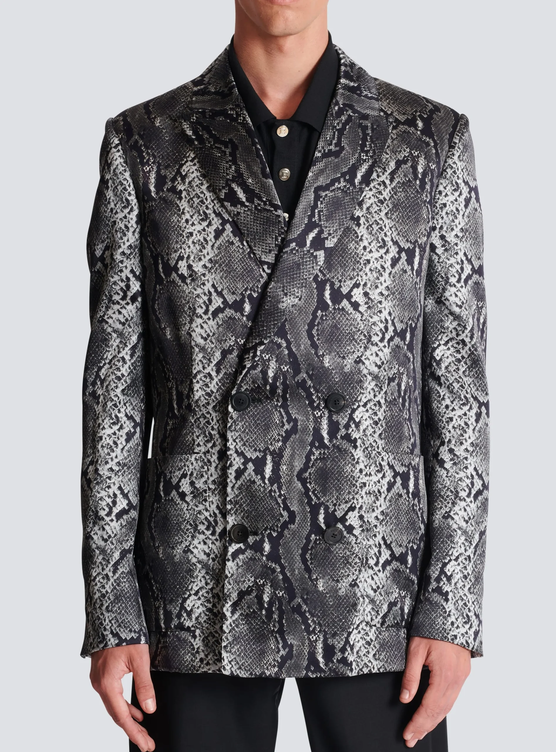 Balmain Printed Silk Blazer