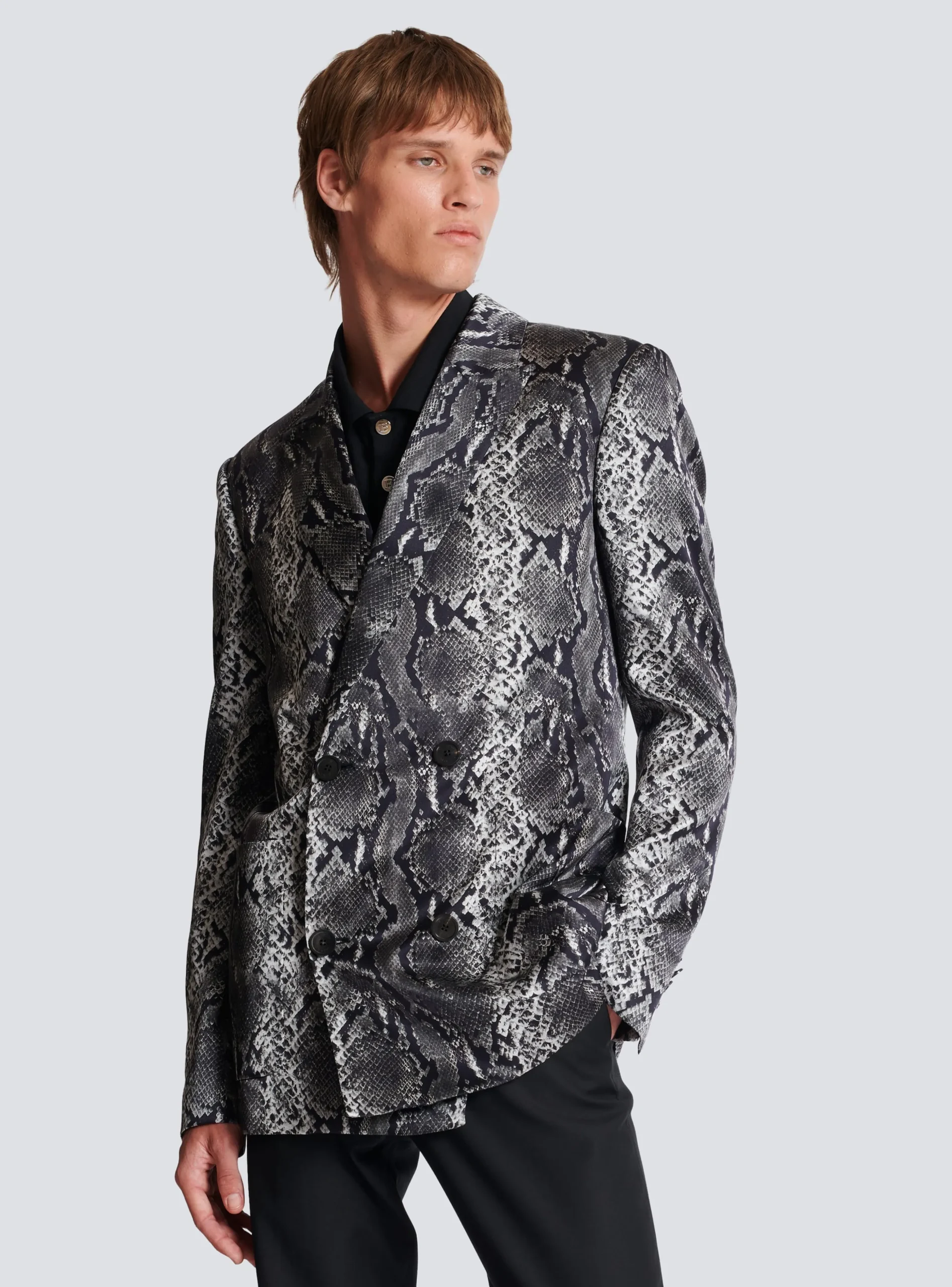 Balmain Printed Silk Blazer