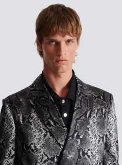 Balmain Printed Silk Blazer