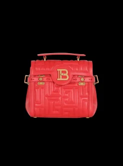 Women Balmain Quilted Leather B-Buzz 23 Bag
