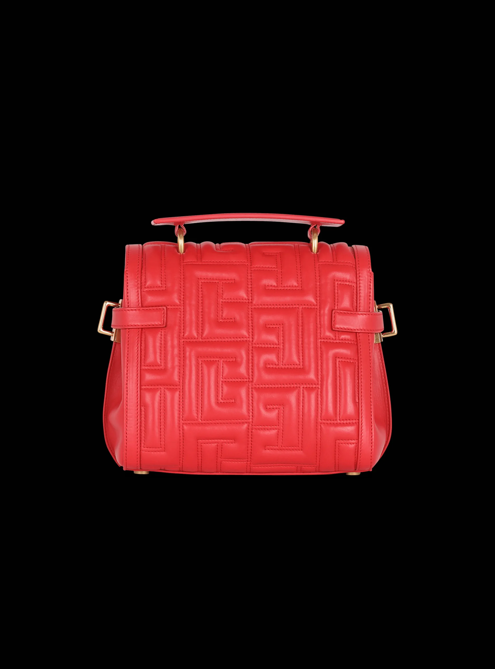 Women Balmain Quilted Leather B-Buzz 23 Bag