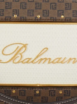 Women Balmain Radio Monogram Signature Bag