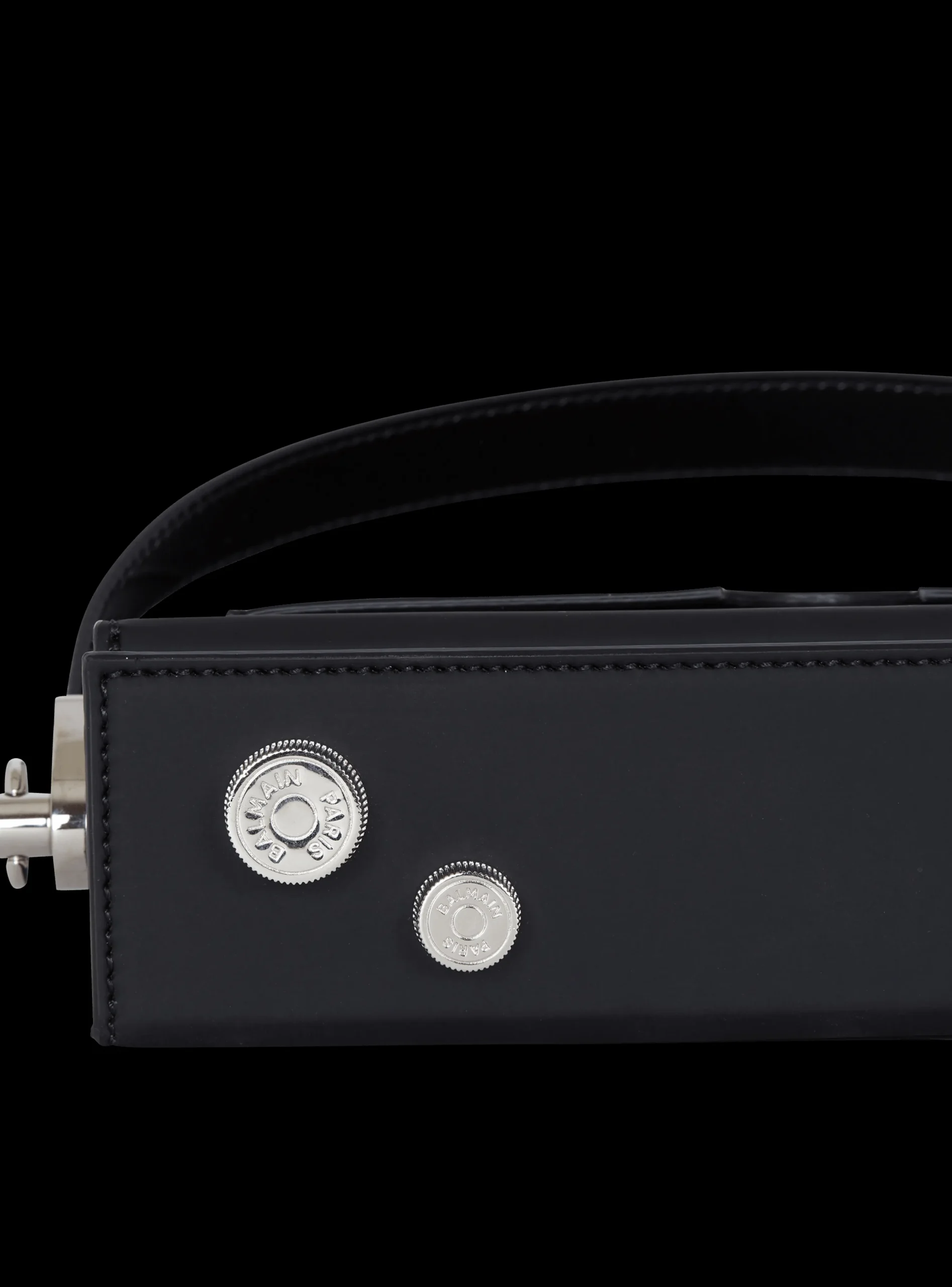 Women Balmain Radio Rubber-effect Leather Bag