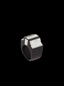 Women Balmain Resin And Rhinestone Ring