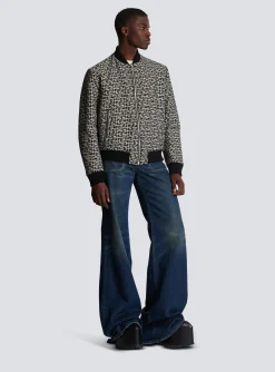 Balmain Reversible Cotton Bomber Jacket With Monogram