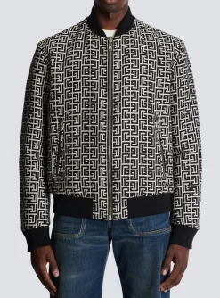 Balmain Reversible Cotton Bomber Jacket With Monogram