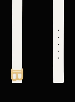 Women Balmain Reversible Leather B-Belt
