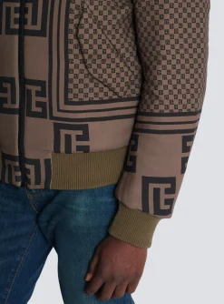 Balmain Reversible Mini Monogram Bomber Jacket