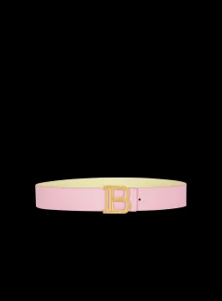 Women Balmain Reversible Smooth Calfskin B-Belt
