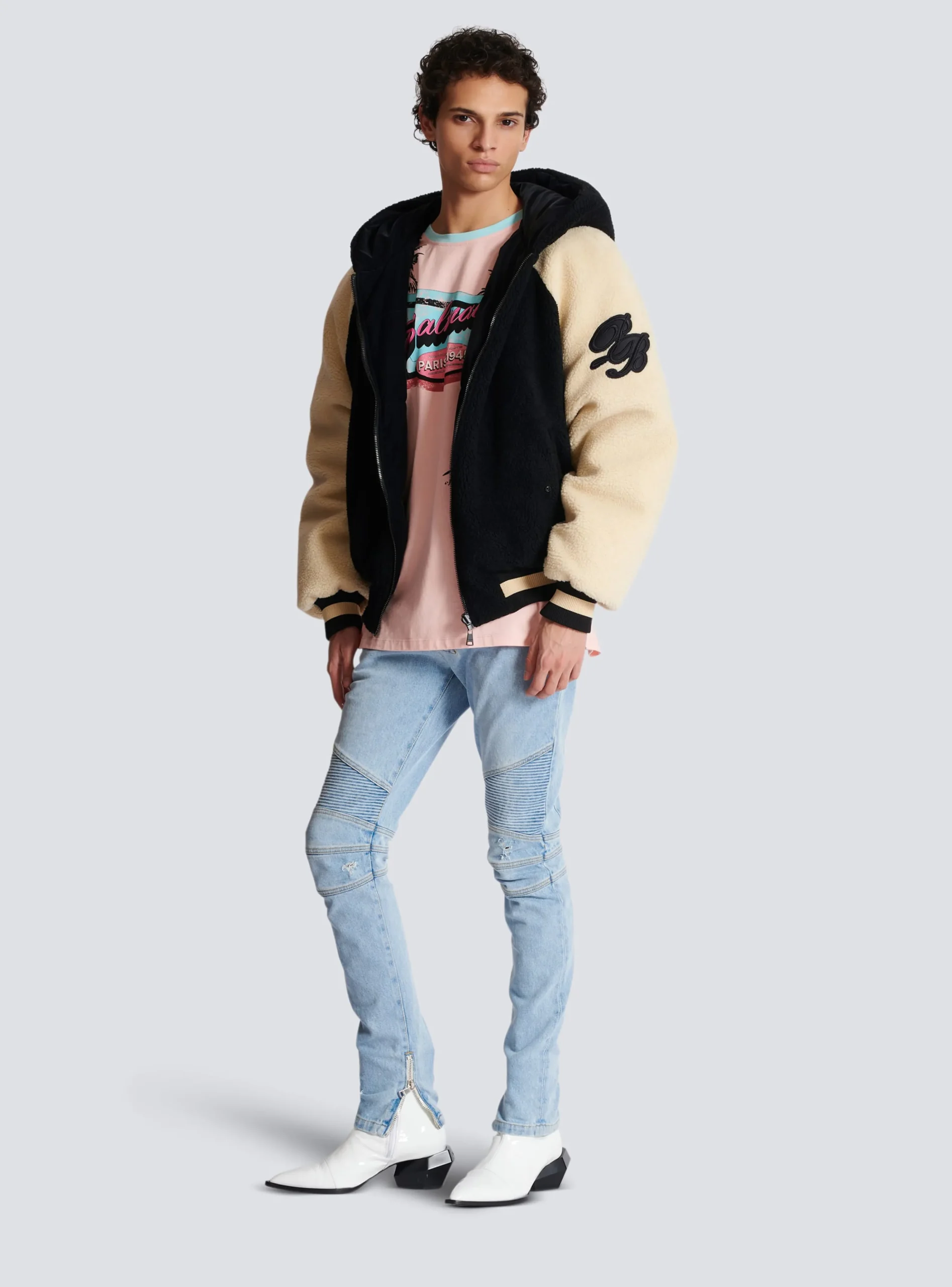 Balmain Reversible Varsity-style Puffer Jacket With Hood