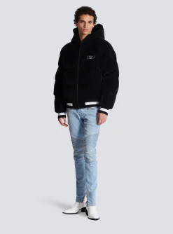 Balmain Reversible Varsity-style Puffer Jacket With Hood