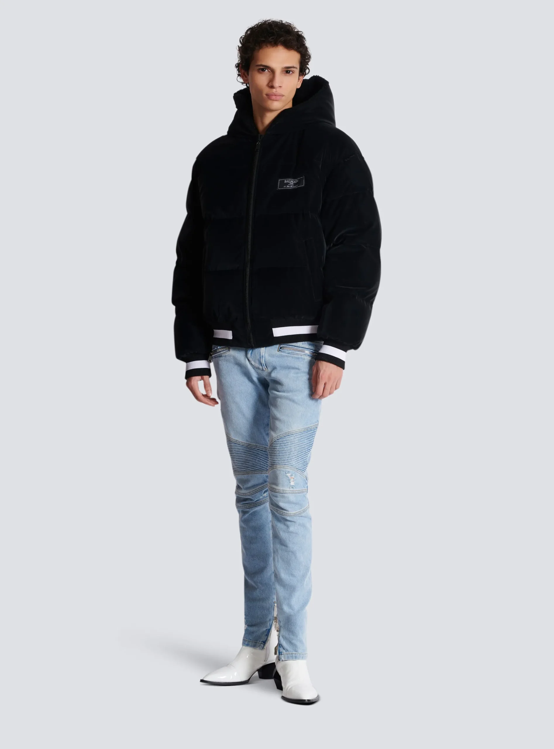 Balmain Reversible Varsity-style Puffer Jacket With Hood