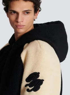 Balmain Reversible Varsity-style Puffer Jacket With Hood