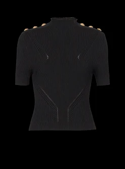 Women Balmain Ribbed Knit Top