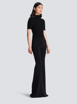 Women Balmain Ribbed Knit Top
