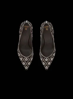 Women Balmain Ruby Suede And Crystal Pumps