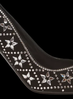 Women Balmain Ruby Suede And Crystal Pumps