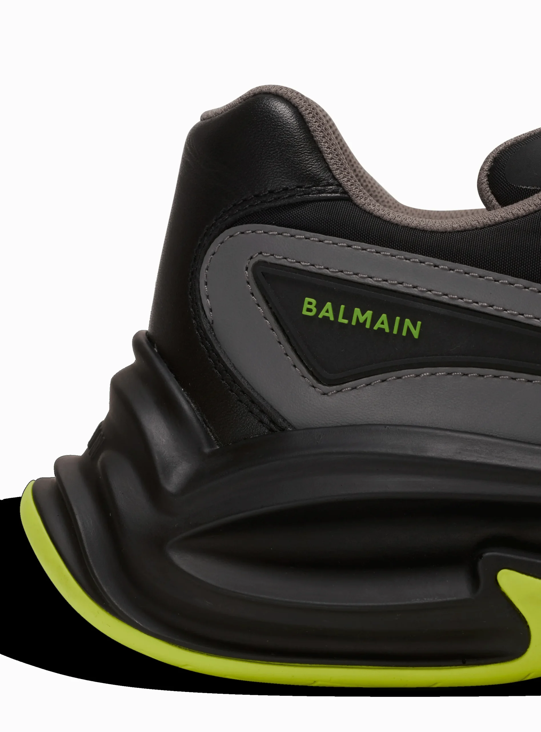 Balmain Run-Row Leather And Nylon Trainers
