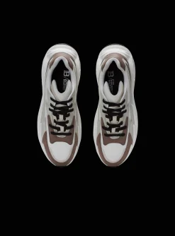Balmain Run-Row Leather And Nylon Trainers