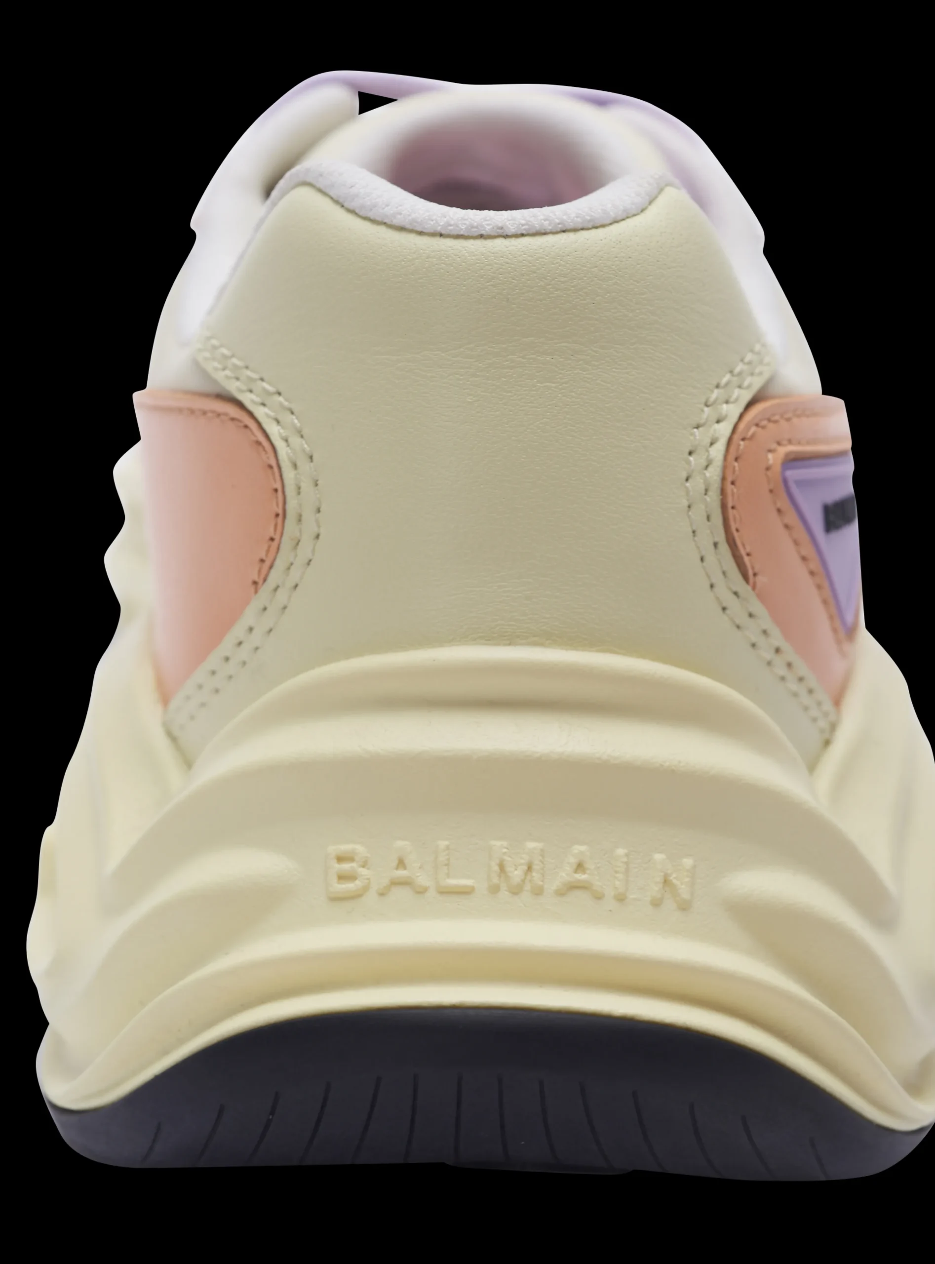 Women Balmain Run-Row Leather And Nylon Trainers