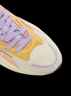 Women Balmain Run-Row Leather And Nylon Trainers
