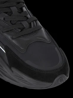 Women Balmain Run-Row Leather Trainers