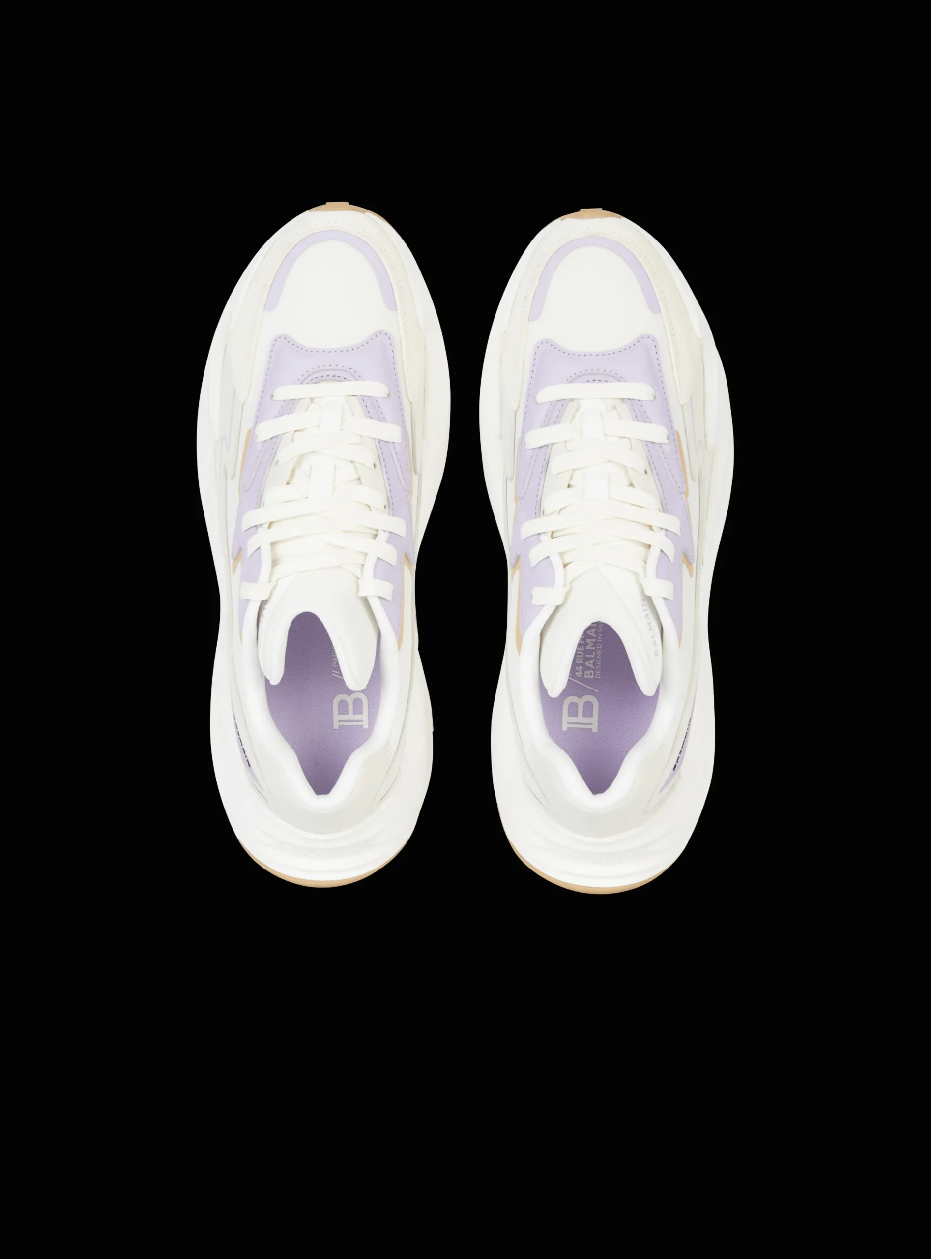 Women Balmain Run-Row Leather Trainers