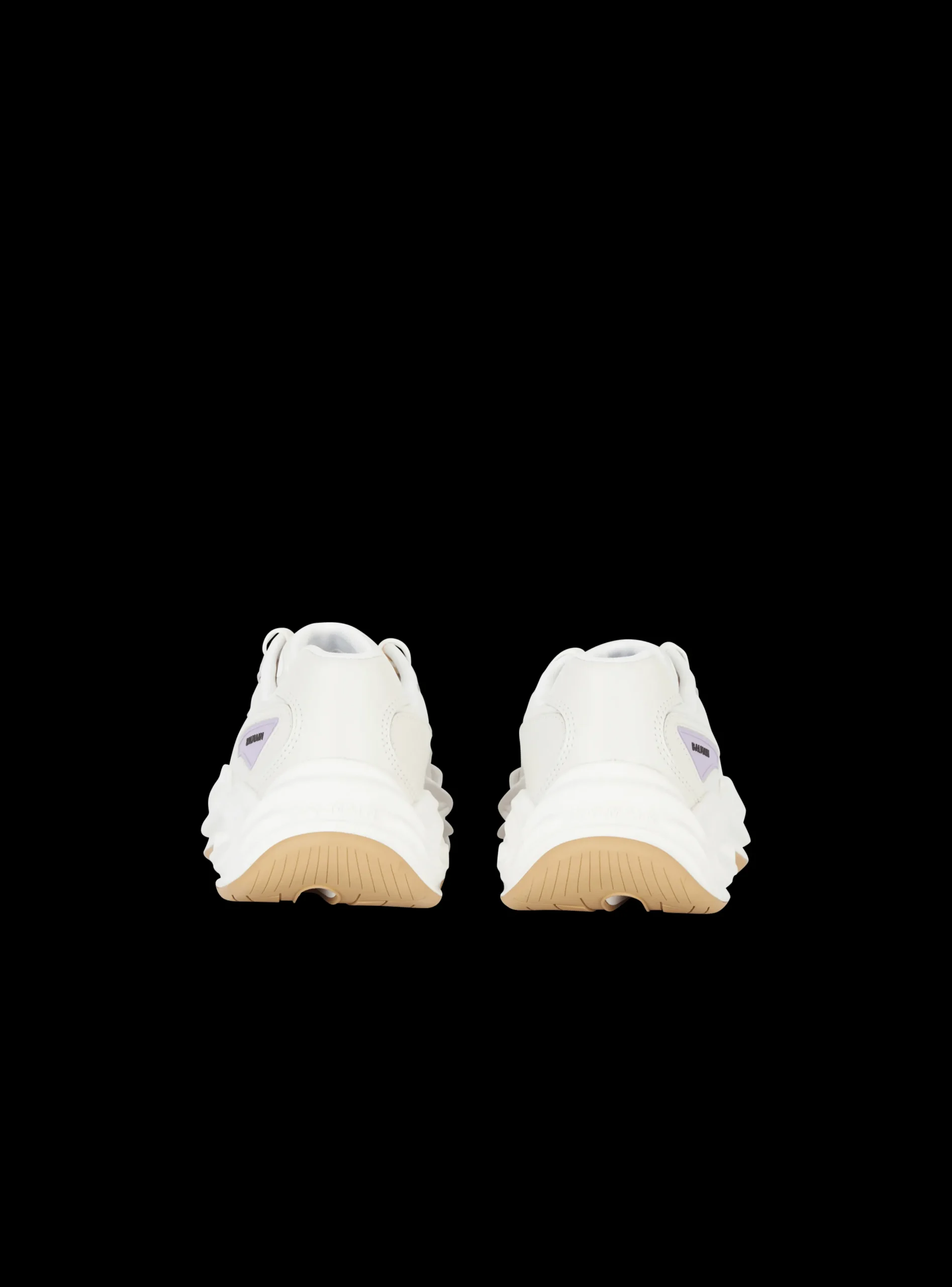 Women Balmain Run-Row Leather Trainers