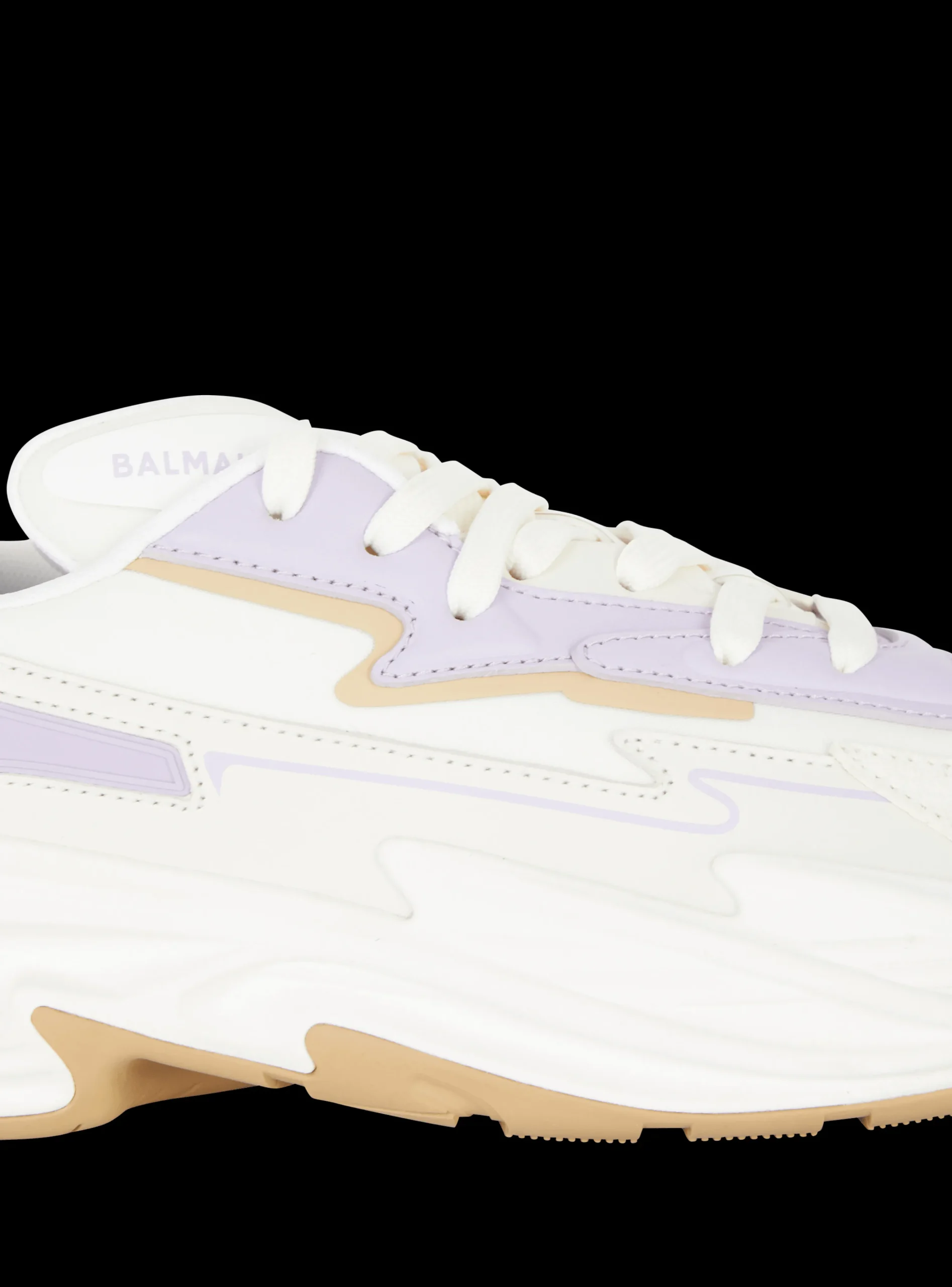 Women Balmain Run-Row Leather Trainers