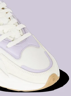 Women Balmain Run-Row Leather Trainers