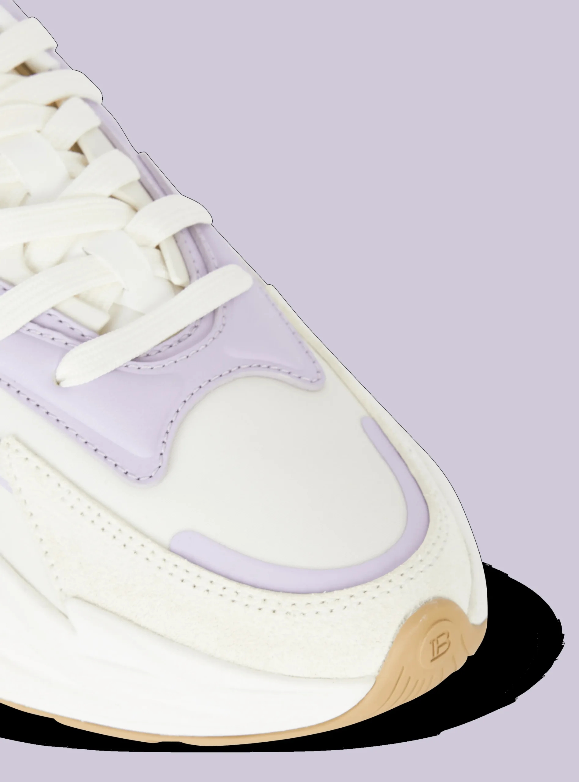 Women Balmain Run-Row Leather Trainers