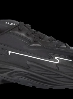 Balmain Run-Row Leather Trainers
